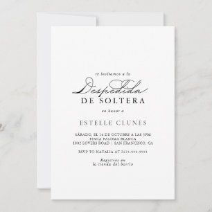 Elegant Modern Calligraphy Spain Möhippa Inbjudningar