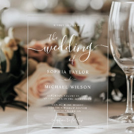 Elegant Modern Calligraphy White Bröllop