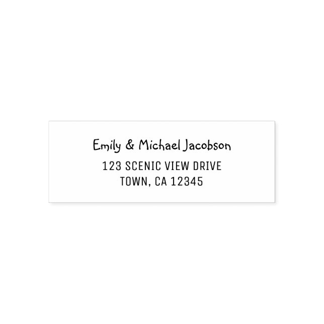 Elegant Modern Casual Handwriting for Couples Självfärgande Stämpel (Design)