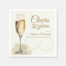 Elegant Modern Champagne Skål 50-årsdag