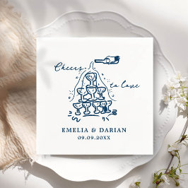 Elegant Modern Chef till Kärlek minimalistiska Brö Pappersservett