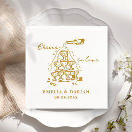 Elegant Modern Chef till Kärlek minimalistiska Brö Pappersservett