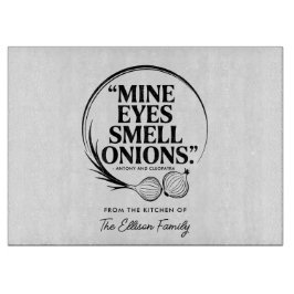 Elegant Modern Chef Witty Onion Citat