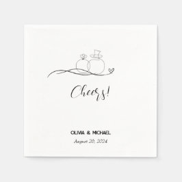 Elegant modern chests manus skript minimalist pappersservett