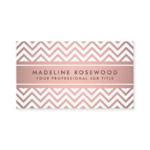 Elegant Modern Chevron Rosa ros Guld Faux Foil