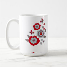 Elegant Modern Chic Blomma Klassisk Mugg