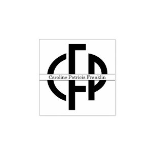 Elegant Modern Chic Geometric Monogram Initialer Stämpel
