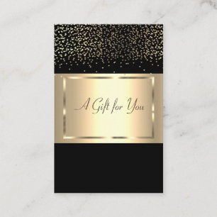 Elegant Modern Chic Guld Ram, Konfetti Rabattkort