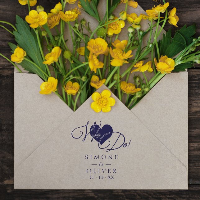 Elegant Modern Chic Hjärtan Vi Gör Citat Bröllop Stämpel (Skapare uppladdad)