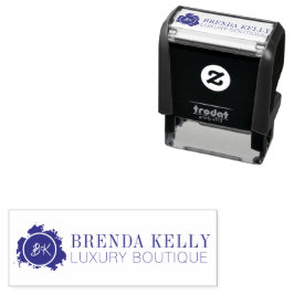 Elegant Modern Chic Monogram Business Namn Självfärgande Stämpel