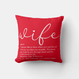 Elegant Modern Chic Script Red-Personlig Kudde