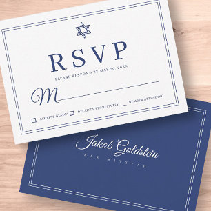 Elegant Modern Chic Simple Classic Pub Mitzvah OSA Kort