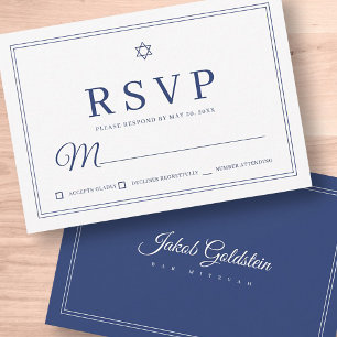 Elegant Modern Chic Simple Classic Pub Mitzvah OSA Kort