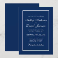 Elegant Modern Classic Blue Bröllop