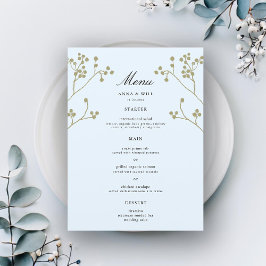 Elegant Modern Classic Ice Winter Wedding Large Meny