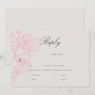 Elegant Modern Classic Orchid Bröllop Meal OSA
