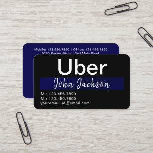Elegant Modern Classy Car Service eller Uber Drive Visitkort
