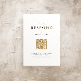 Elegant Modern Classy Luxury QR-kod Bröllop OSA Kort