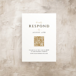 Elegant Modern Classy Luxury QR-kod Bröllop OSA Kort