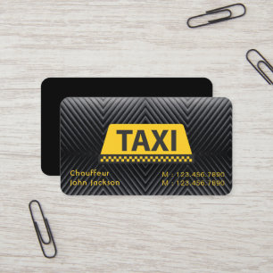 Elegant Modern Classy uber taxi svart Visitkort