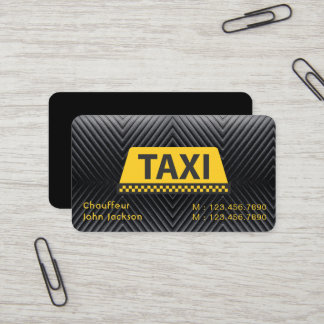 Elegant Modern Classy uber taxi svart Visitkort