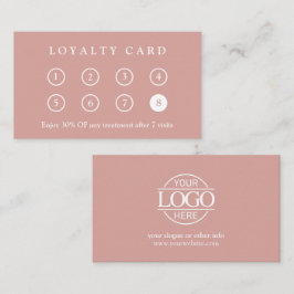 Elegant Modern Company Business Logo Dusty Rose Lojalitetskort
