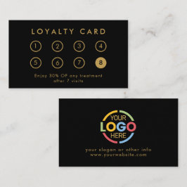 Elegant Modern Company Logotyp Black & Guld Lojalitetskort