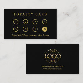 Elegant Modern Company Logotyp Black & Guld Lojalitetskort