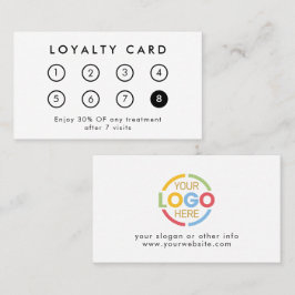 Elegant Modern Company Logotyp Black White Lojalitetskort