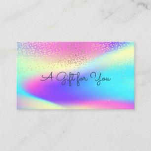 Elegant Modern Confetti Colorful Ombre Holography Rabattkort