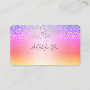 Elegant Modern Confetti Shiny Ombre Rabattkort