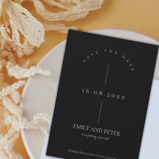 Elegant Modern Contemporary minimalistisk Bröllop Spara Datumet (Skapare uppladdad)