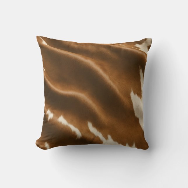 Elegant Modern Cow Faux Leather Collection Kudde (Framsida)
