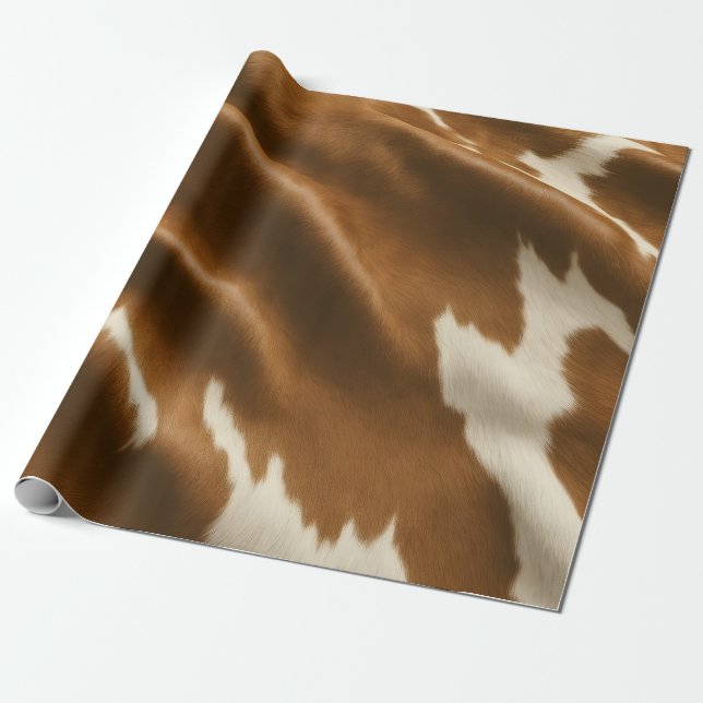 Elegant Modern Cow Faux Leather Collection Presentpapper (Utrullad)