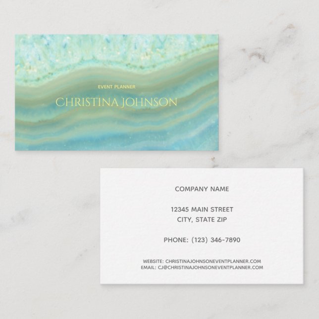 Elegant modern Crystal konstnär för Visitkort (Fram/baksida)