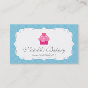 Elegant, modern, cupcake, bageri visitkort