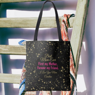 Elegant Modern Cute Mamma Rosa Guld Mors dag Tygkasse