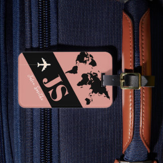 Elegant & Modern Dammig Rosa Flygresor Bagagebricka