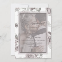 Elegant modern dammig rosa ros blommig förlovning