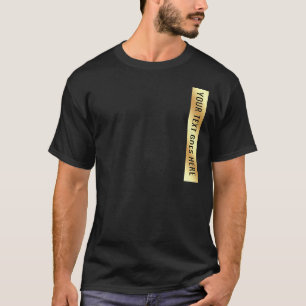 Elegant Modern din Anpassningsbar Text Black & Gul T Shirt