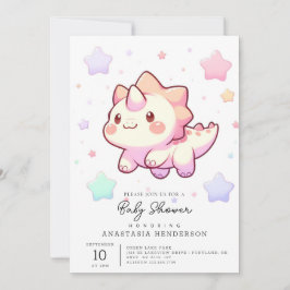 Elegant Modern dinosaur Baby Shower Inbjudningar