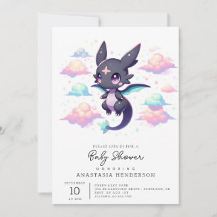 Elegant Modern Dragon Baby Shower Inbjudningar