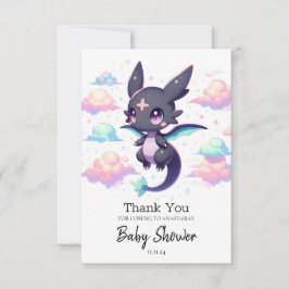 Elegant Modern Dragon Baby Shower Tack Kort