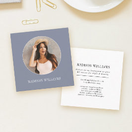 Elegant Modern Dusty Blue Photo Social Media
