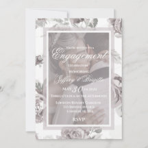 Elegant Modern Dusty Rosa ros Blommigt förlovning