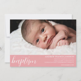 Elegant Modern Elegant Christian Photo | Baptism I Inbjudningar