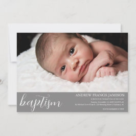 Elegant Modern Elegant Christian Photo | Baptism Inbjudningar