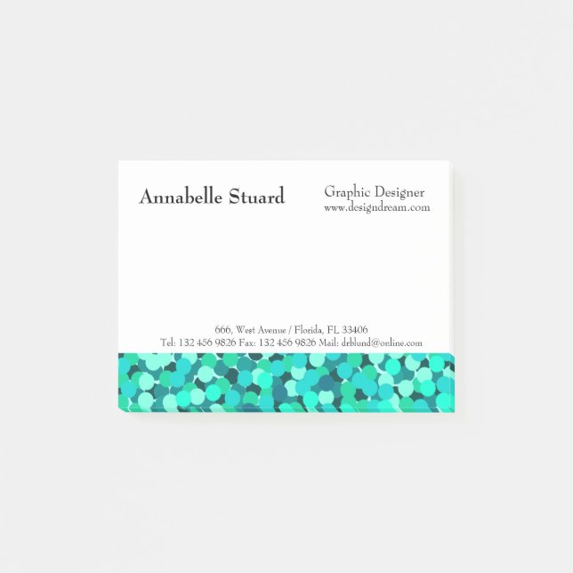 Elegant Modern Enkel affärsverksamhet Post-it Block (Framsida)