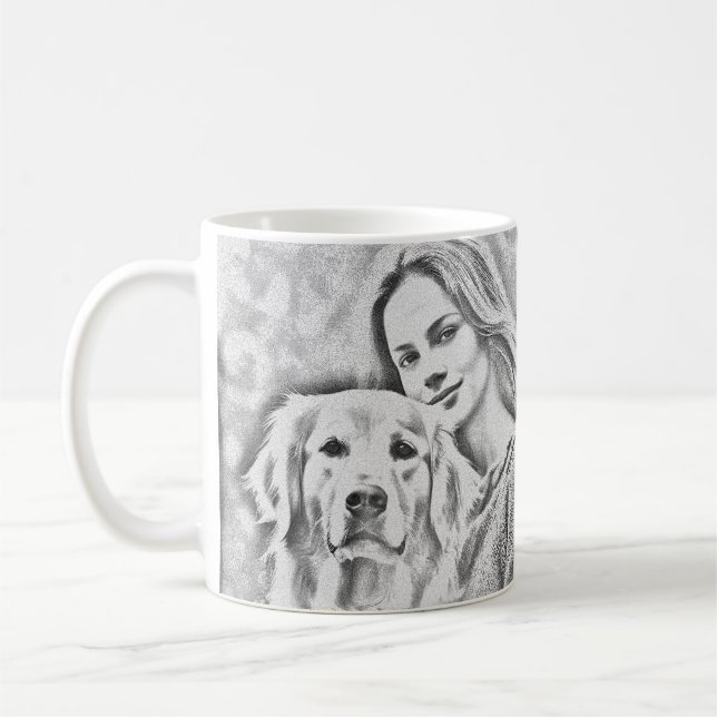 Elegant Modern enkel Anpassningsbar Lägg till ditt Kaffemugg (Vänster)
