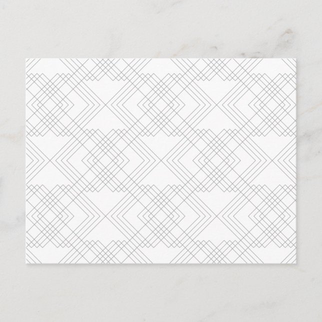 Elegant, modern, enkel, coola chic grafik mönster vykort (Framsida)